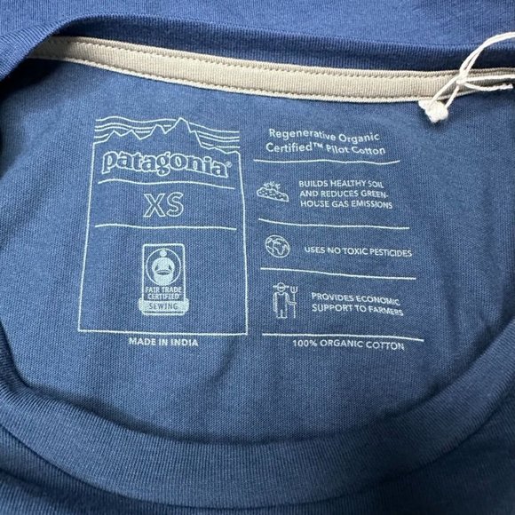 Patagonia Women's Alpine Icon Regenerative Organic Cotton Pocket Tee NWT Size XS - Picture 11 of 13